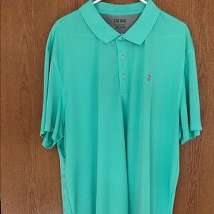 Izod Men's Teal Green Performance Polo